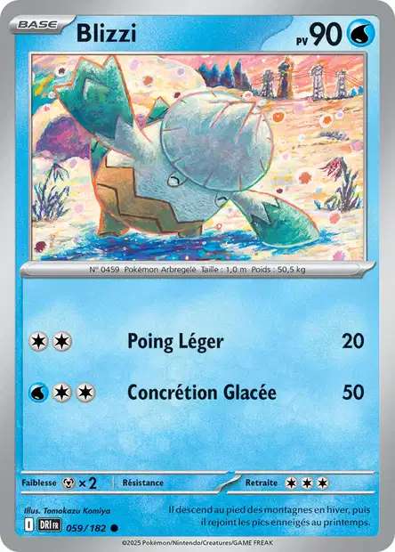Carte Pokémon Blizzi 059/182 DRI Rivalités Destinées EV10 Neuf FR LorenZone