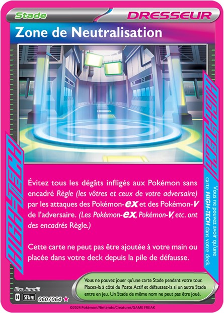 Carte Pokémon Zone de Neutralisation 060/064 Fable Nébuleuse SFA EV6_5 Neuf FR LorenZone