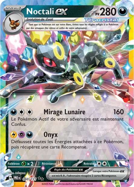 Carte Pokémon Noctali EX 060/131 Evolutions Prismatiques PRE EV8_5 Neuf FR LorenZone