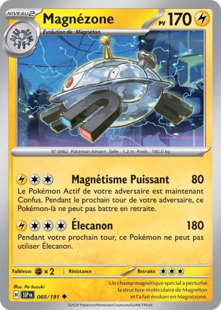 Carte Pokémon Magnézone 060/191 SSP Étincelles Déferlantes EV08 Neuf FR LorenZone