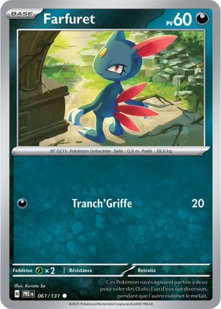 Carte Pokémon Farfuret 061/131 Evolutions Prismatiques PRE EV8_5 Neuf FR LorenZone