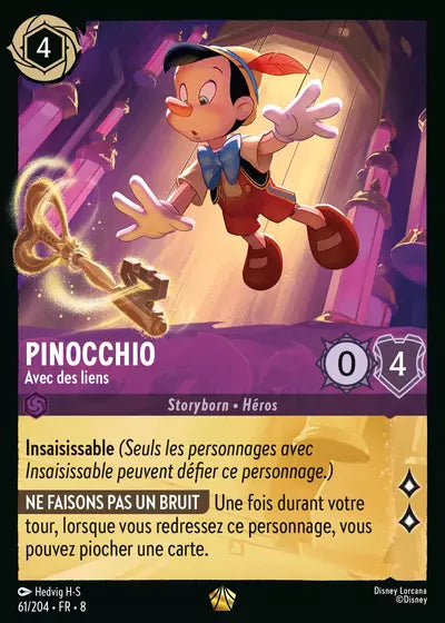 Carte Lorcana - Disney Pinocchio, Avec des liens 061/204 Légendaire Hedvig H-S Chapitre 08 Le Règne de Jafar ROJ Neuf FR LorenZone