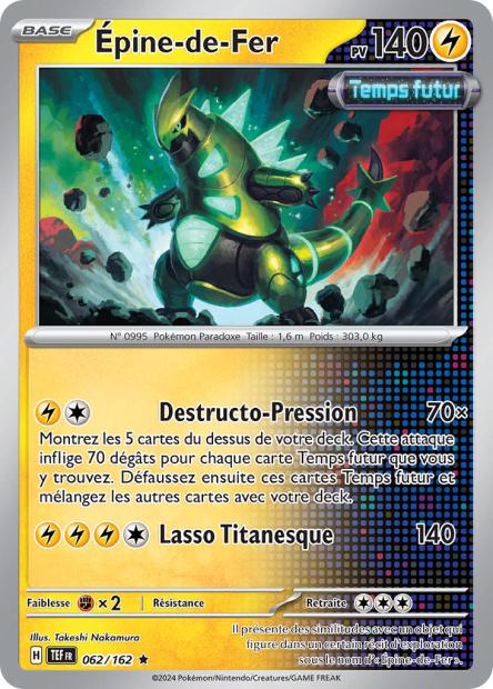 Carte Pokémon Épine-de-Fer 062/162 TEF Forces Temporelles EV05 Neuf FR LorenZone