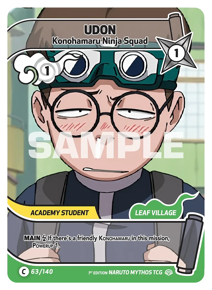 Carte Naruto Mythos Udon Konohamaru Ninja Squad 063/140 Common Full Art Shinobi Shiren 2ème Chapitre Neuf EN LorenZone
