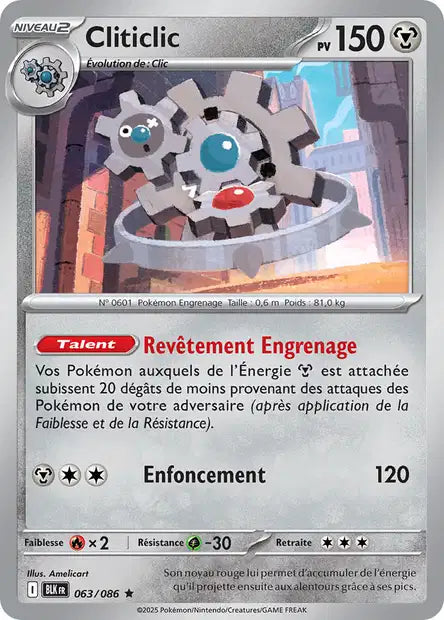 Carte Pokémon Cliticlic 063/086 BLK Foudre Noire EV10_5 Neuf FR LorenZone