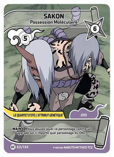 Carte Naruto Mythos UKON – Possession Moléculaire 063/130 UC 1er Chapitre Neuf FR LorenZone