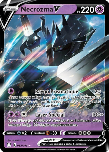 Carte Pokémon Necrozma V 063/163 SWSH5 Styles de Combat EB05 Neuf FR LorenZone