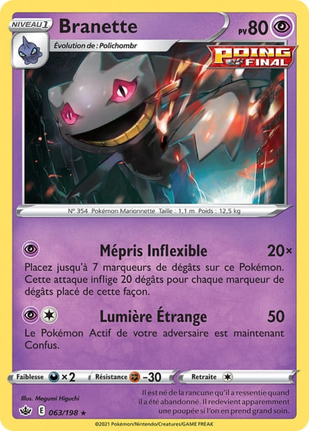 Carte Pokémon Branette 063/198 CRE Règne de Glace EB06 Neuf FR LorenZone