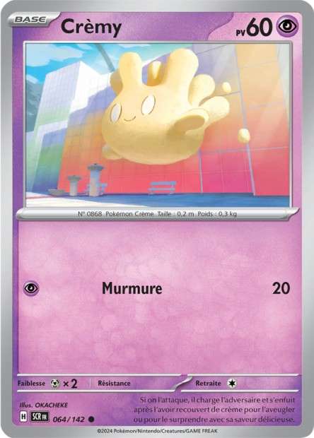 Carte Pokémon Crèmy 064/142 SCR Couronne Stellaire EV07 Neuf FR LorenZone