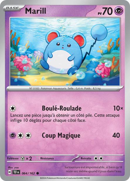 Carte Pokémon Marill 064/162 TEF Forces Temporelles EV05 Neuf FR LorenZone