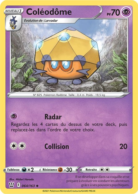 Carte Pokémon Coléodôme 064/163 SWSH5 Styles de Combat EB05 Neuf FR LorenZone