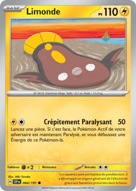 Carte Pokémon Limonde 064/191 SSP Étincelles Déferlantes EV08 Neuf FR LorenZone