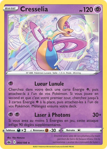Carte Pokémon Cresselia 064/198 CRE Règne de Glace EB06 Neuf FR LorenZone