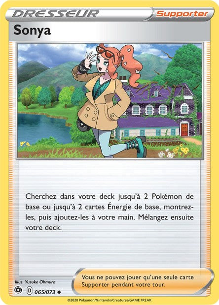 Carte Pokémon Sonya 065/073 SWSH35 Voltage Eclatant EB3_5 Neuf FR LorenZone