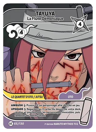 Carte Naruto Mythos TAYUYA – La Flûte Démoniaque 065/130 UC 1er Chapitre Neuf FR LorenZone