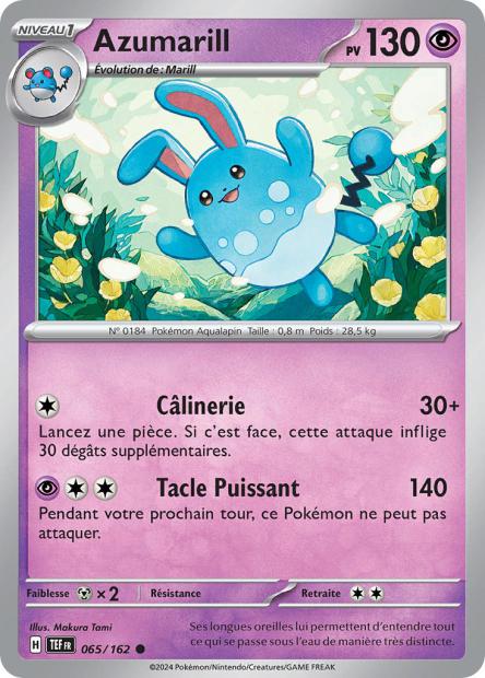 Carte Pokémon Azumarill 065/162 TEF Forces Temporelles EV05 Neuf FR LorenZone