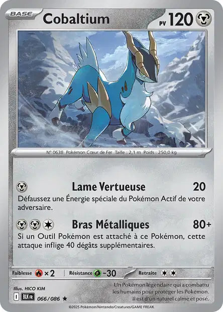 Carte Pokémon Cobaltium 066/086 BLK Foudre Noire EV10_5 Neuf FR LorenZone