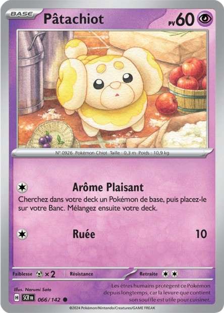 Carte Pokémon Pâtachiot 066/142 SCR Couronne Stellaire EV07 Neuf FR LorenZone