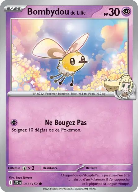 Carte Pokémon Bombydou de Lilie 066/159 JTG Aventures Ensemble EV09 Neuf FR LorenZone