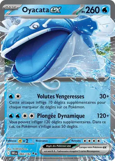 Carte Pokémon Oyacata EX 066/182 DRI Rivalités Destinées EV10 Neuf FR LorenZone