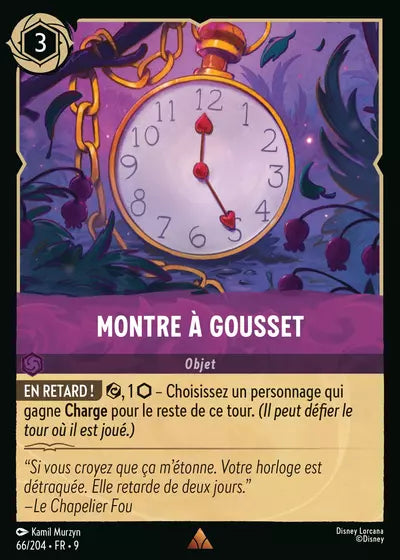 Carte Lorcana - Disney Montre à Gousset 066/204 Chapitre 09 Fabuleux FAB Neuf FR LorenZone