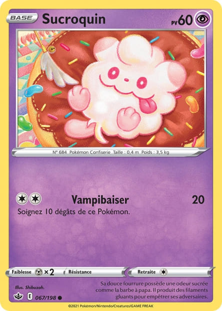 Carte Pokémon Sucroquin 067/198 CRE Règne de Glace EB06 Neuf FR LorenZone