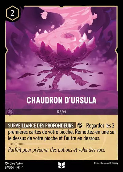 Carte Lorcana - Disney Chaudron d'Ursula 067/204 Chapitre 01 Premier Chapitre FC Neuf FR LorenZone