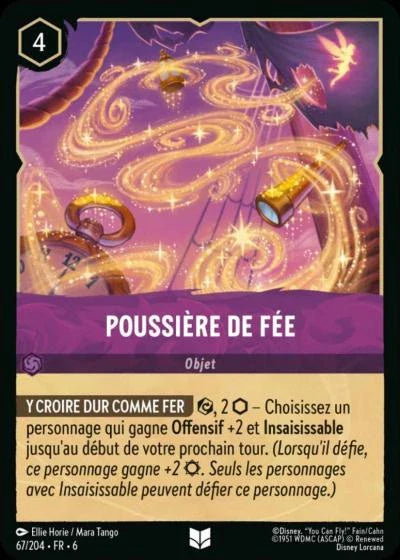 Carte Lorcana - Disney Poussière de fée 067/204 Peu Commune  Chapitre 06 La Mer Azurite AZS Neuf FR LorenZone