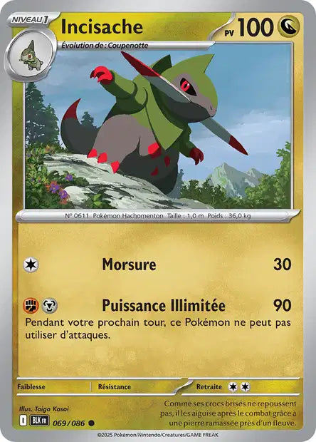 Carte Pokémon Incisache 069/086 BLK Foudre Noire EV10_5 Neuf FR LorenZone