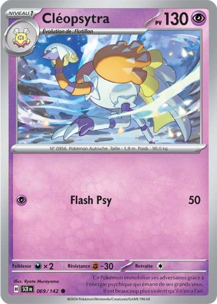 Carte Pokémon Cléopsytra 069/142 SCR Couronne Stellaire EV07 Neuf FR LorenZone