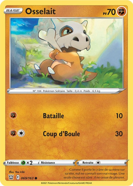 Carte Pokémon Osselait 069/163 SWSH5 Styles de Combat EB05 Neuf FR LorenZone