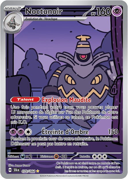 Carte Pokémon Noctunoir 070/064 Fable Nébuleuse SFA EV6_5 Neuf FR LorenZone