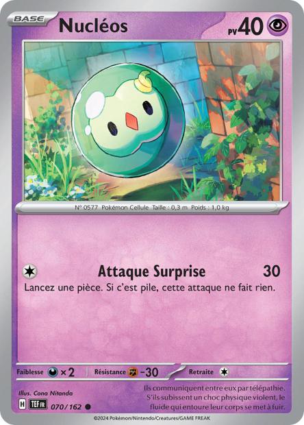 Carte Pokémon Nucléos 070/162 TEF Forces Temporelles EV05 Neuf FR LorenZone