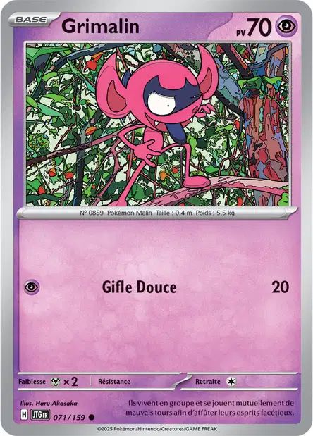 Carte Pokémon Grimalin 071/159 JTG Aventures Ensemble EV09 Neuf FR LorenZone