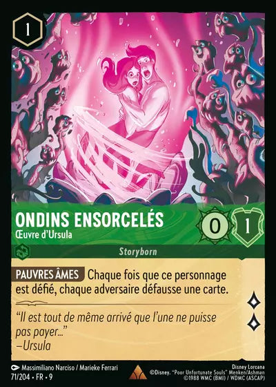 Carte Lorcana - Disney Ondins Ensorcelés, Œuvre d'Ursula 071/204 Chapitre 09 Fabuleux FAB Neuf FR LorenZone