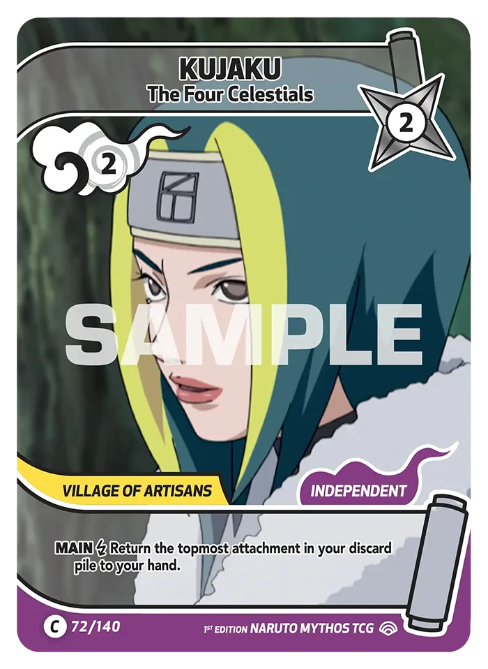 Carte Naruto Mythos Kujaku The Four Celestials 072/140 Common Full Art Shinobi Shiren 2ème Chapitre Neuf EN LorenZone