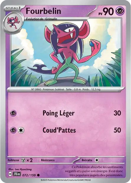 Carte Pokémon Fourbelin 072/159 JTG Aventures Ensemble EV09 Neuf FR LorenZone