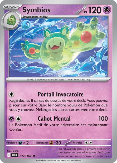 Carte Pokémon Symbios 072/162 TEF Forces Temporelles EV05 Neuf FR LorenZone