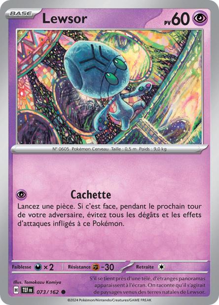 Carte Pokémon Lewsor 073/162 TEF Forces Temporelles EV05 Neuf FR LorenZone