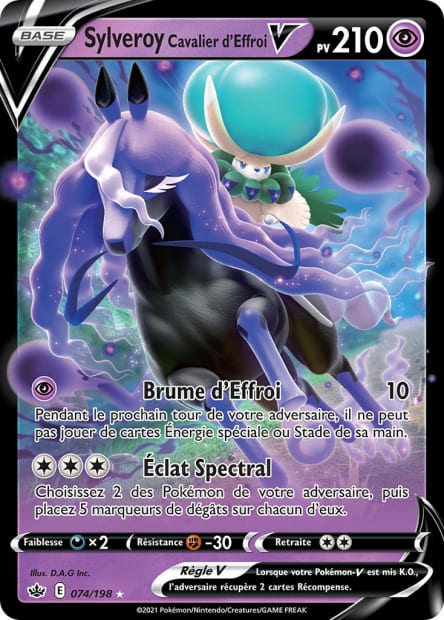 Carte Pokémon Sylveroy Cavalier d'Effroi V 074/198 CRE Règne de Glace EB06 Neuf FR LorenZone