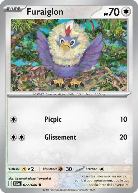 Carte Pokémon Furaiglon 077/086 BLK Foudre Noire EV10_5 Neuf FR LorenZone