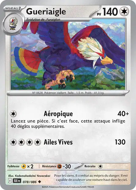 Carte Pokémon Gueriaigle 078/086 BLK Foudre Noire EV10_5 Neuf FR LorenZone