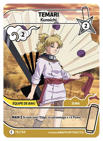 Carte Naruto Mythos TEMARI – Kunoichi 079/130 C 1er Chapitre Neuf FR LorenZone