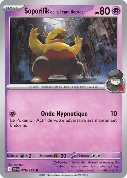 Carte Pokémon Soporifik de la Team Rocket 079/182 DRI Rivalités Destinées EV10 Neuf FR LorenZone