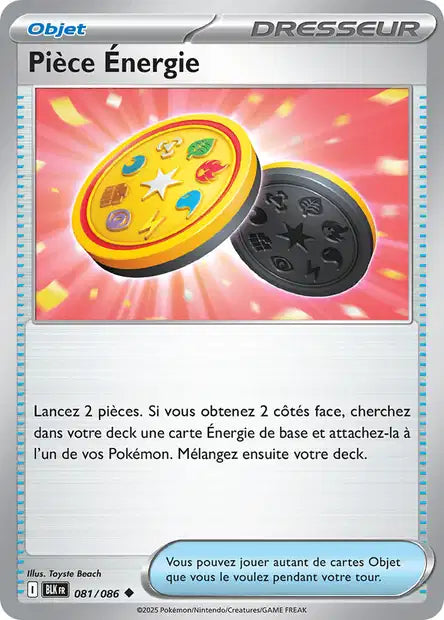 Carte Pokémon Pièce Énergie 081/086 BLK Foudre Noire EV10_5 Neuf FR LorenZone
