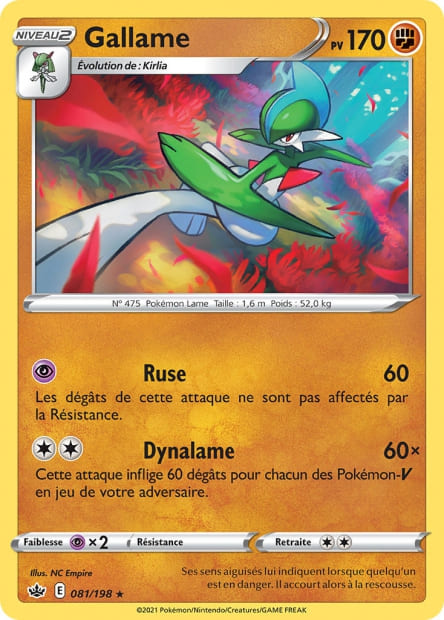 Carte Pokémon Gallame 081/198 CRE Règne de Glace EB06 Neuf FR LorenZone