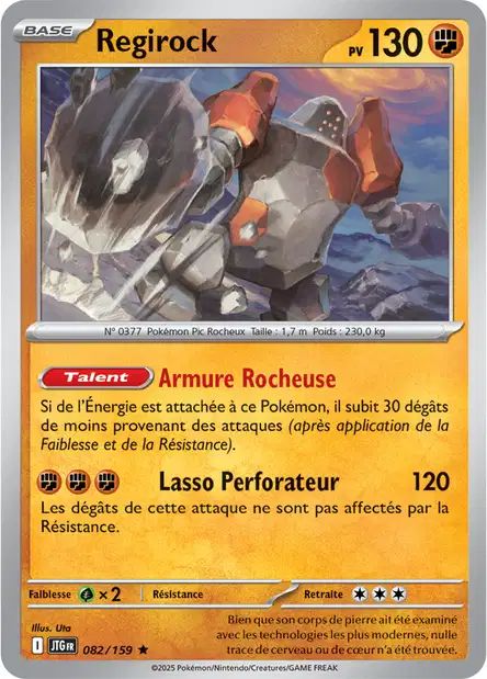 Carte Pokémon Regirock 082/159 JTG Aventures Ensemble EV09 Neuf FR LorenZone