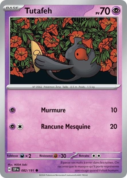 Carte Pokémon Tutafeh 082/191 SSP Étincelles Déferlantes EV08 Neuf FR LorenZone