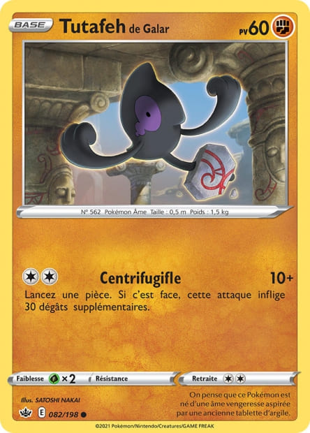 Carte Pokémon Tutafeh de Galar 082/198 CRE Règne de Glace EB06 Neuf FR LorenZone
