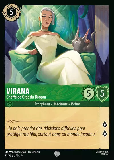 Carte Lorcana - Disney Virana, Cheffe de Croc du Dragon 082/204 Chapitre 09 Fabuleux FAB Neuf FR LorenZone